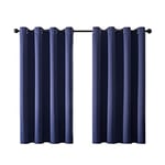 MRTREES Blackout Curtains Bedroom 66 Drop 2 Panels Royal Navy Blue Eyelet Thermal Curtain for Living Room Soft Texture Window Treatments for Kids 46x66 Inch 117x167 CM