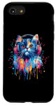 Coque pour iPhone SE (2020) / 7 / 8 Persian Cat Lovers Pop Art Casque audio amusant chat persan