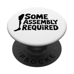 Some Assembly Required Funny Leg Amputee Humor PopSockets Adhesive PopGrip