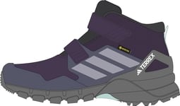 adidas Mixte Enfant Terrex Skychaser Mid Gore-tex Hiking Shoes Kids Purple 10.5k Chaussures de randonnée, Aurora Plum Glory Grey Semi Flash Aqua, 10.5 UK Child