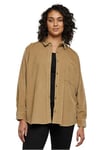 Urban Classics Women's Ladies Corduroy Oversized Shirt, Warmsand, L