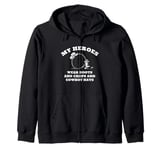 My Heroes Wear Boots, Chaps and Cowboy Hats Western Zip Hoodie