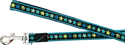 Hem and Boo Elropet Stars Laisse pour Chien Bleu Taille S/M