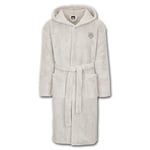 Borussia Dortmund BVB Women's Bathrobe Beige with Club Logo and Lettering, gray, S-M