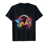 Graffiti Style Headphones T-Shirt