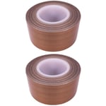 Cyclingcolors - 2x Ruban adhésif ptfe anti-adhérent haute température Bande Tissu de verre enduit Imprimante 3D Machine sous vide, marron 30mm x 10m