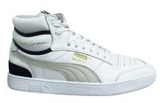 Puma x Ralph Sampson Mid OG White Leather Lace Up Mens Trainers 370718 01 - Size UK 4