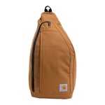 Carhartt Men's Mono Sling Backpack, Unisex Crossbody Bag for Travel and Hiking, Carhartt Brown, One Size UK
