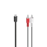 Hama Câble Audio USB-C vers RCA mâle (Cable Audio Adaptateur USB C vers RCA, Garantie 10 Ans, stéréo, 1,50 m) Noir