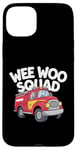 iPhone 15 Plus Funny Firefighter Art For Men Women Kids Fire Truck Fireman Case