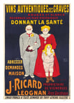 VIN J. RICARD LéOGNAN Rf0421 - POSTER HQ 40x60cm d'une AFFICHE VINTAGE