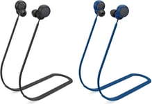 Sangle Anti-Perte pour Les Écouteurs Sony Linkbuds S: Accessoires de Longe en Silicone Souple de Sport Compatibles avec Le Cordon de Corde de Cou D'écouteurs sans Fil (Bleu + Noir)