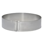 De Buyer - Cercle à pâtisserie extensible de 18 à 36 cm en inox - 4,5 cm - Fabriqué en France, Cercle Extensible et Gradué, Intérieur Lisse pour Démoulage Parfait, Utilisable à Froid