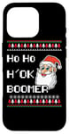 Coque pour iPhone 16 Pro Ho Ho H' OK BOOMER Santa Claus Gen Z Pull de Noël moche