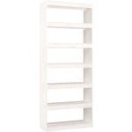 Vidaxl - Bibliothèque/Séparateur de pièce Blanc 80x30x199,5cm Pin solide Blanc