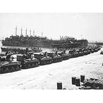 War WWII USA LST Panzer Invasion Sizilien 1943 Foto ungerahmt Wand Kunst Poster Home Decor Premium