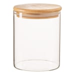 Scandi Glass Storage Jar with Wooden Lid 750ml