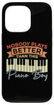 Coque pour iPhone 13 Pro Piano Claviers Pianiste Kid