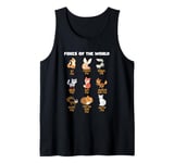 Cool Foxes Of The World Present Cute Fox Animal Lover Tank Top