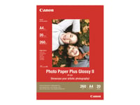 Canon Photo Paper Plus Glossy Ii Pp-201 - Høyblank - 270 Mikroner - 89 X 89 Mm - 265 G/M² - 20 Ark Fotopapir - For Pixma Ts7450i