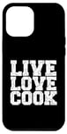 Coque pour iPhone 14 Pro Max Live Kitchen Love Cook Toque de chef 5 étoiles Cuisine