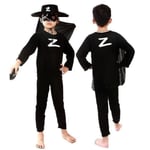 Barn Pojkars Superhjälte Spiderman Cosplay Maskeraddräkt Set Zorro Not Include Hat 6-7 Years