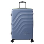 TOTTO - Valise Rigide Extensible - Brazy + - Grande Valise - Folkstone Gray - Couleur Bleue - Bagage de Cabine - Système Extensible - Système TSA - Doublure en Polyester, Bleu, Travel