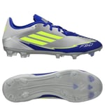 adidas F50 Messi League FG/AG La Vida Rapida - Sølv/Gul/Lucid Blue, størrelse 45⅓