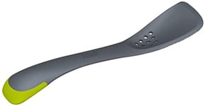 Joseph Joseph - Uni-tool 5-en-1 Ustensiles de cuisine en silicone, cuillère à fente, tournevis, outil de coupe, cuillère solide et spatule en gris uni