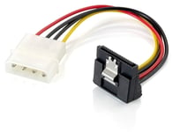 Equip 112055, 0,15 M, Molex (4-Pin), Sata 15-Pin, Hankoppling, Rak, Vinklad