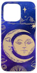 iPhone 15 Pro Max Vintage Sun Moon Stars and Stars Aesthetic Celestial Case