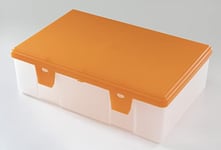 Maxi-Box 2,5 l transparent avec couvercle orange translucide