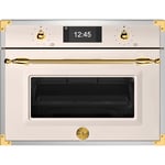 Bertazzoni F457HERMWTAG Kombiovn med mikro, elfenbenshvid/guld