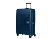 American Tourister Spinner Expandable, Vagn, Hårt Skal, Blå, Marinblå, Kabin, 4 Hjul, Tsa-Kombinationslås