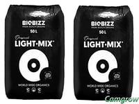 BioBizz - All-Mix, Light-Mix et Worm-Humus Terreau biologique (2x - Light-Mix, 50 L)