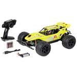 Carson 500404224 1:10 FE Cage Devil XL 2,4GHz 100% RTR - Voiture radiocommandée, truggy Tout-Terrain, avec Piles et radiocommande, truggy XL, Jaune