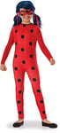 RUBIES - Miraculous Officiel - Déguisement Entrée de Gamme LADYBUG pour Enfants - Taille 9-10 ans - Costume avec Combinaison et Masque avec Attache Elastique - Déguisement pour Halloween, Carnaval