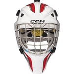 CCM Målvaktsmask Axis F5 Certified Cat-Eye Dekal Yth White/Red