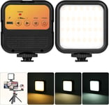 Lampe Vidéo Led Avec 3 Cold Shoe, 3Modes Dimmable 3000K-7000K Lumière Caméra, Lumiere Video Conference, Lumiere Photo Panneau Led Pour Vlog, Youtube, Vidéoconférence (Avec Design À Clip)