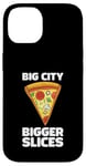 Coque pour iPhone 14 Design amusant Love Pizza Big City Style