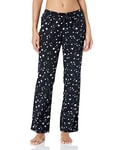 Amazon Essentials Women's Flannel Pyjama Sleep Bottoms (Available in Plus Size), Black Stars, L