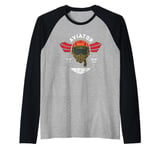 Top Gun Maverick Aviator Lt. Bradly Rooster Bradshaw Helmet Raglan Baseball Tee