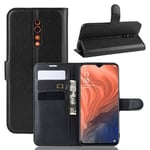 Oppo Reno Z      Pu Wallet Case    [Black]