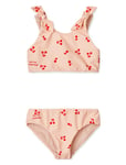 Bow Printed Bikini Set Baddräkt Badkläder Pink Liewood