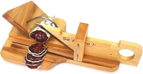 So Apéro - Guillotine à Saucisson, Modèle Gaucher - L'Originale - Coupe Saucisson Gaucher - Lame en Acier Inoxydable - Fabrication 100% Française - L'Authentique Trancheuse Saucisson Conçue en Savoie