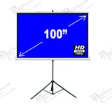 100" Portable Tripod Projection Screen home cinema Projector Matte White 4:3