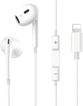 Ecouteurs Pour Iphone, Écouteurs Filaire Intra-Auriculaires Stéréo Hifi Avec Microphone Intégré Et Contrôle Du Volume, Casque Antibruit Compatible Avec Iphone 14 13 12 11 X Se 8 7 Series[X1846]