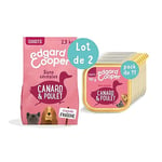 Edgard & Cooper Croquettes Chiot Chien Junior sans Cereales Nourriture Naturelle 2.5kg Canard et Poulet Frais + Edgard & Cooper Boite Patée Chiot Chien Junior sans Cereales