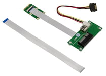 KALEA-INFORMATIQUE Adaptateur Riser PCIe x4 vers miniPCIe avec Nappe blindée 15cm ou 25cm pour Monter Une Carte PCI Express 4X sur Un Port Mini PCIe