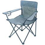 AMBIENTE HOME Chaise Pliante Chaise de détente Chaise de pêche Chaise de Camping Gris